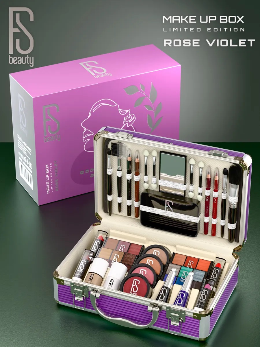 Подарочный набор FS Beauty с косметикой для макияжа Rose Violet - фото 1