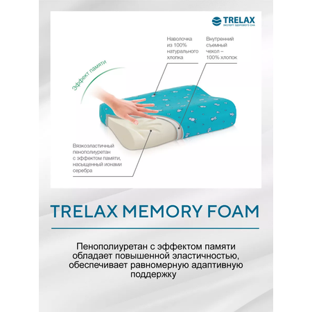 Ортопедическая подушка TRELAX детская П28 PRIMA
