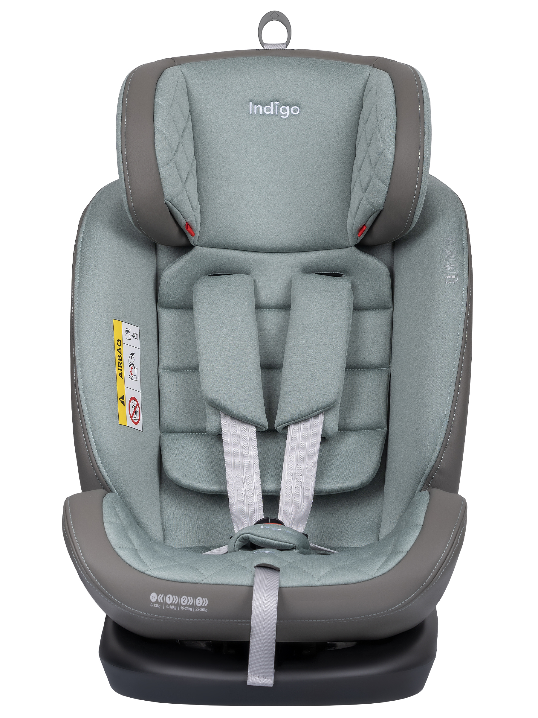 Автокресло Indigo Aero, шалфей Isofix 0+/1/2/3 (0-36 кг) - фото 11