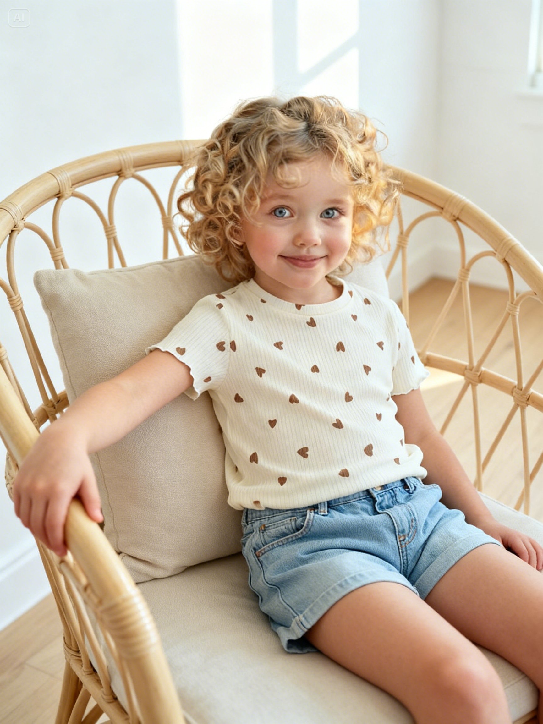 Футболка 3 шт Jelly Whale K24T04-3-BrFlwr-Milk-Milk2 - фото 17