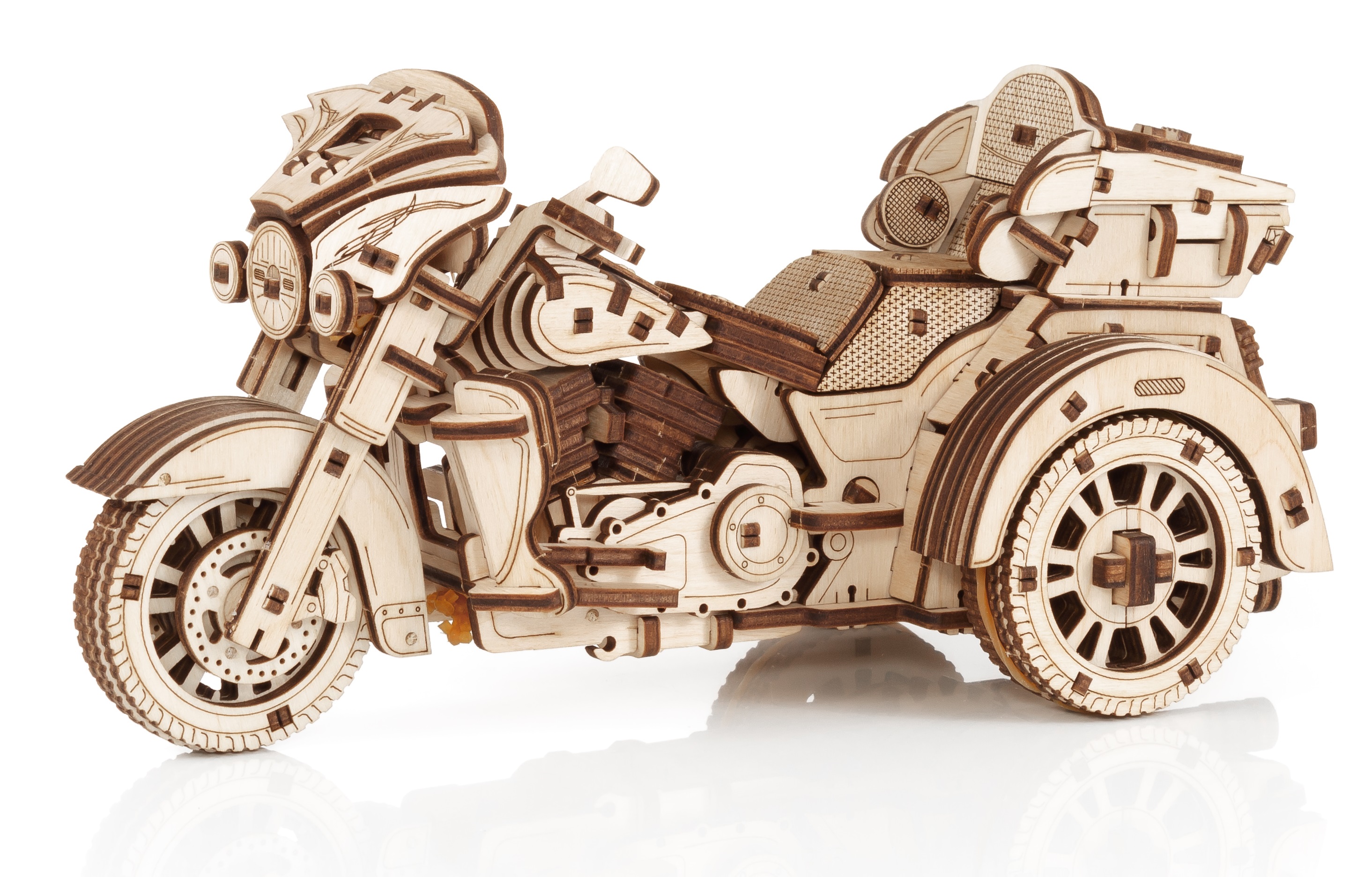 Сборная модель Eco Wood Art (EWA) Мотоцикл Трайк из дерева ETrike - фото 12