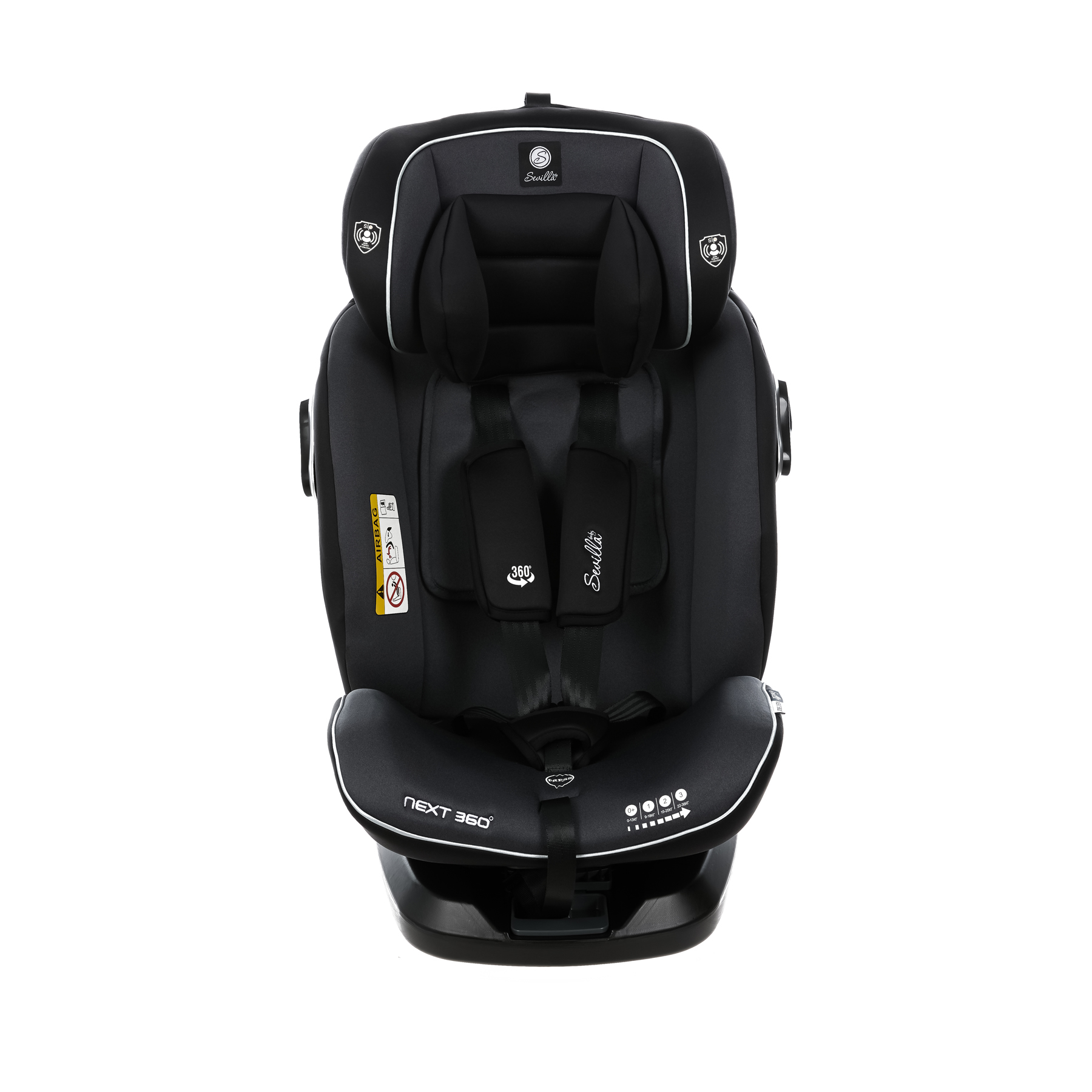 Автокресло Sevillababy Next 360° Isofix 0+/1/2/3 (0-36 кг) черный - фото 5
