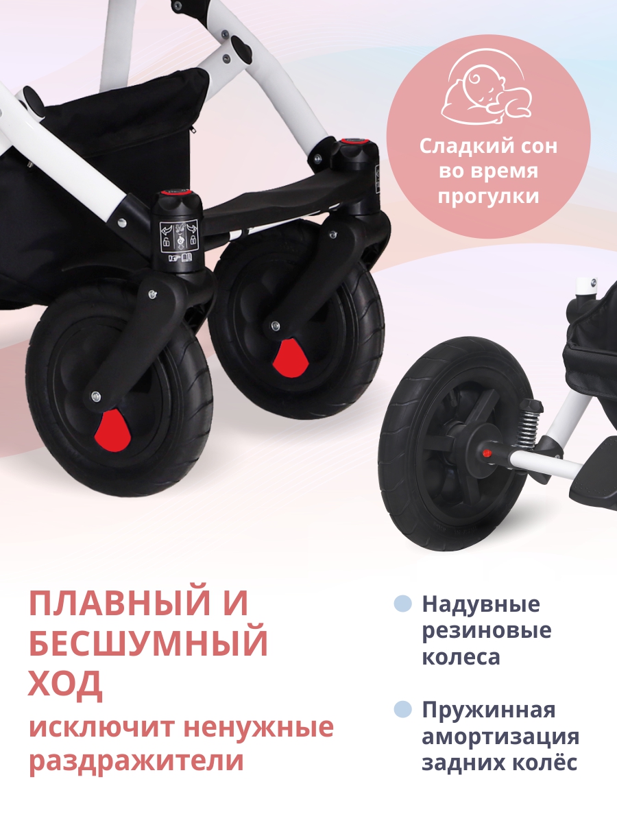 Коляска 2в1 SIGER Marco красный - фото 6