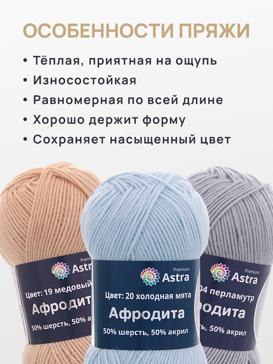 Пряжа для вязания Astra Premium 100г 250м 3шт - фото 3
