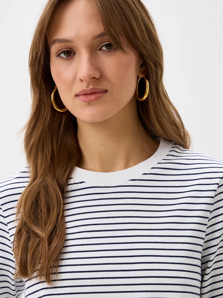 Футболка Mark Formelle (Марк Формэль) 112866/т.синяя полоска на белом1 - фото 3