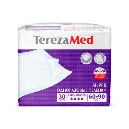 Пелёнки одноразовые TerezaMed 60х90 см 30 шт.