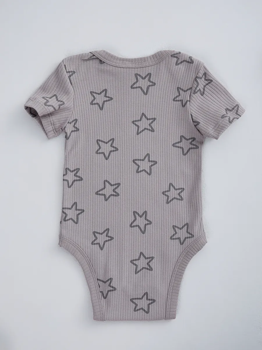 Боди 2 шт Mark Formelle (Марк Формэль) 13015-2/абрикосовый щербет +звездочки на сером - фото 14