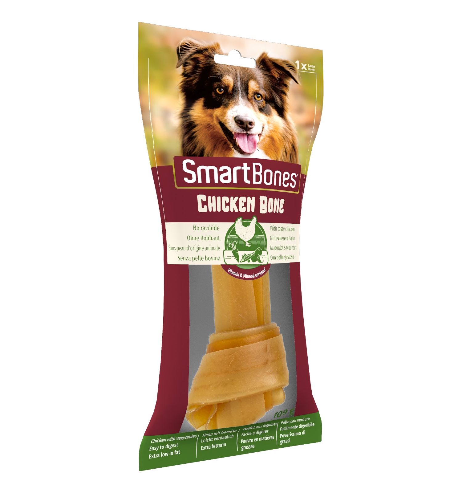 Лакомство для собак косточка Smart Bones куриная большая 1шт - фото 3