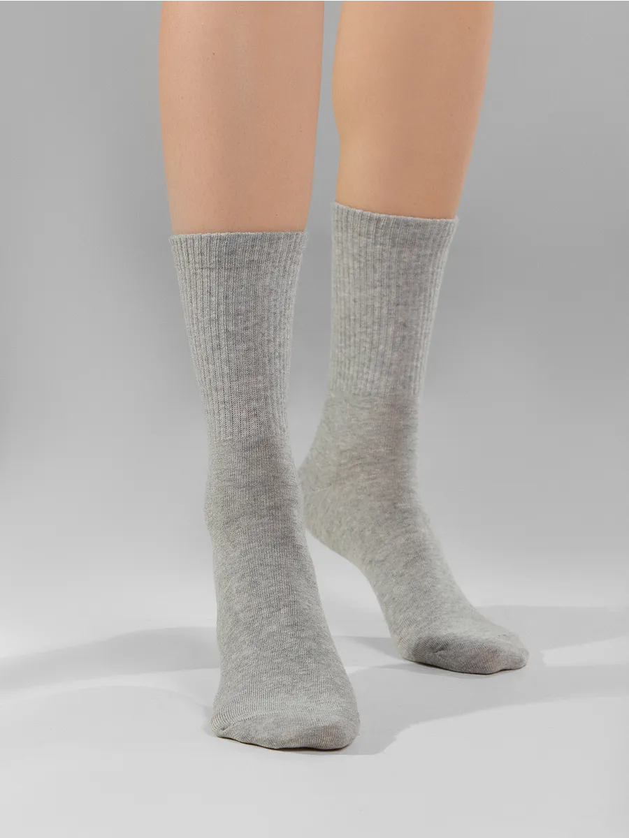 Носки 3 пары Mark Formelle (Марк Формэль) 217A-1334/белый /сер.меланж /черный/ - фото 9