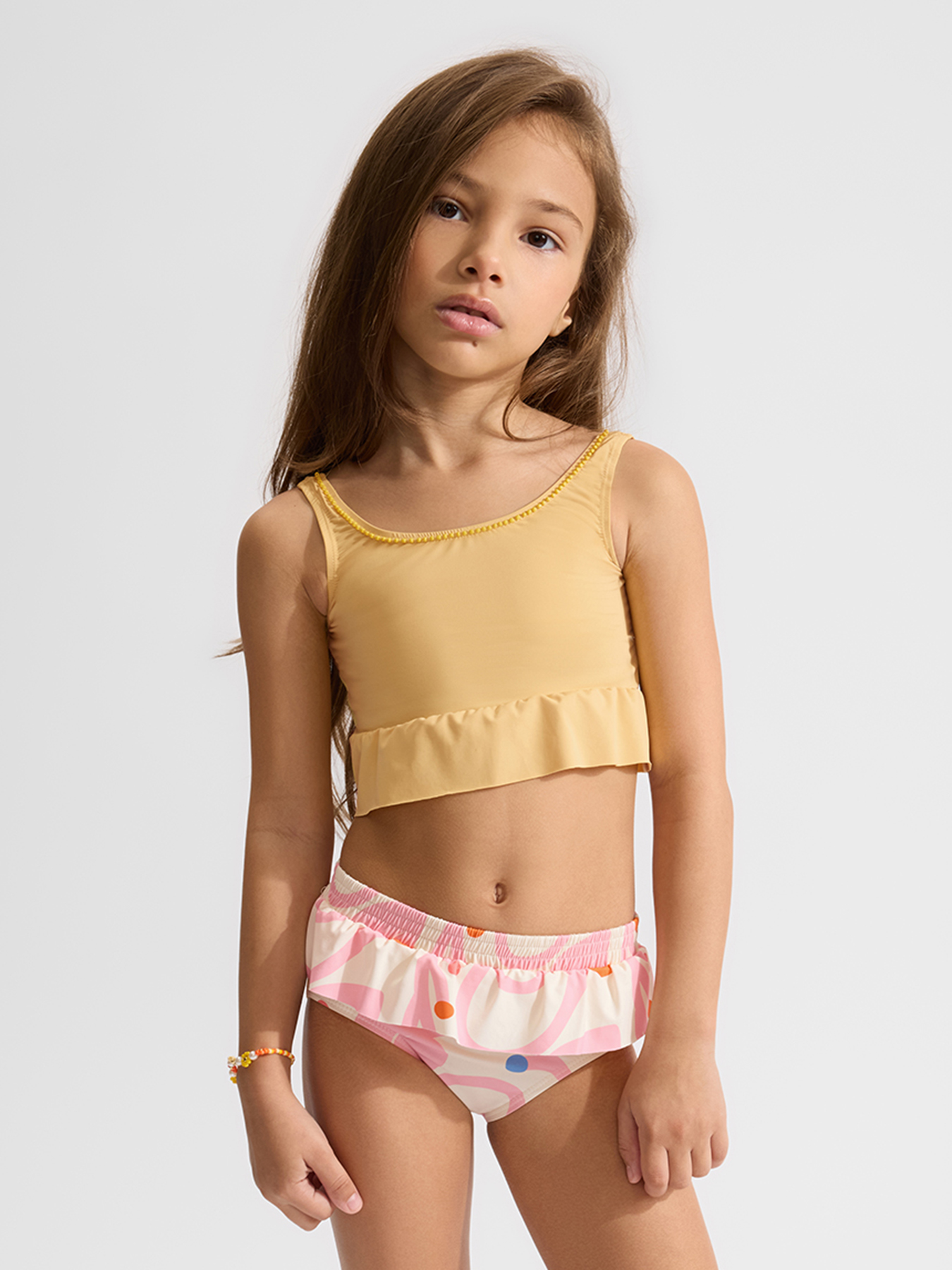 Изображение товара Купальник Happy Baby для девочки с оборками и бисером