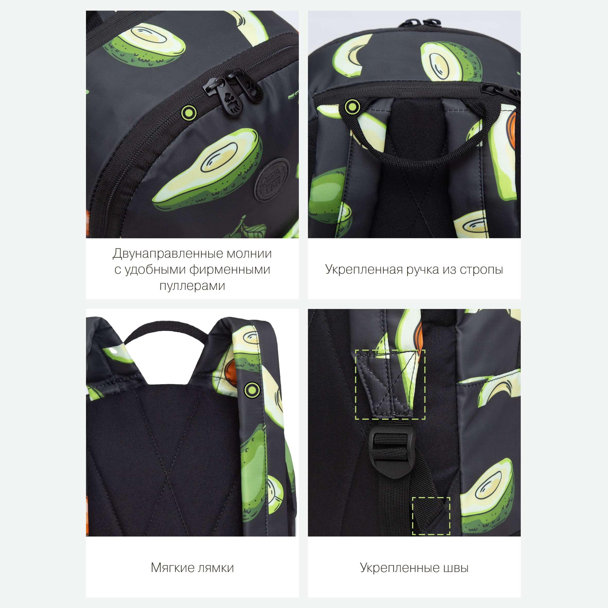 Рюкзак Grizzly Авокадо - фото 11