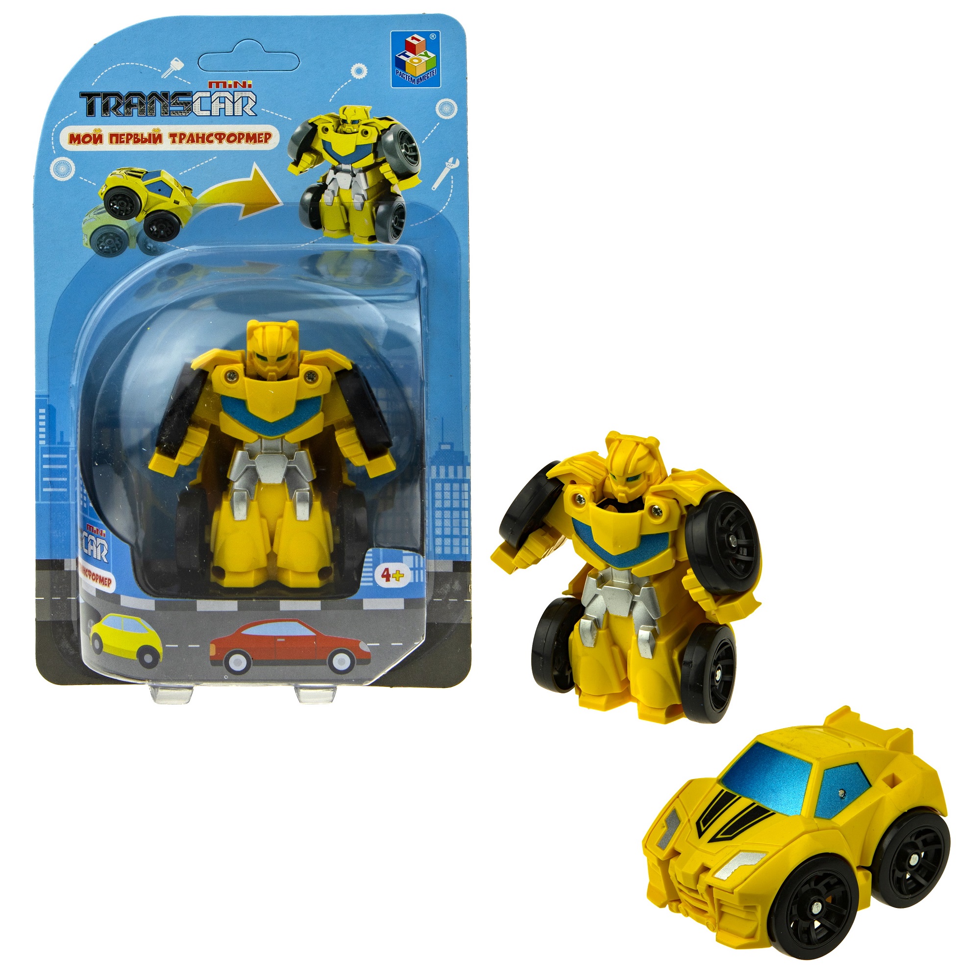 Фигурка 1TOY Спорткар жёлтая - фото 2
