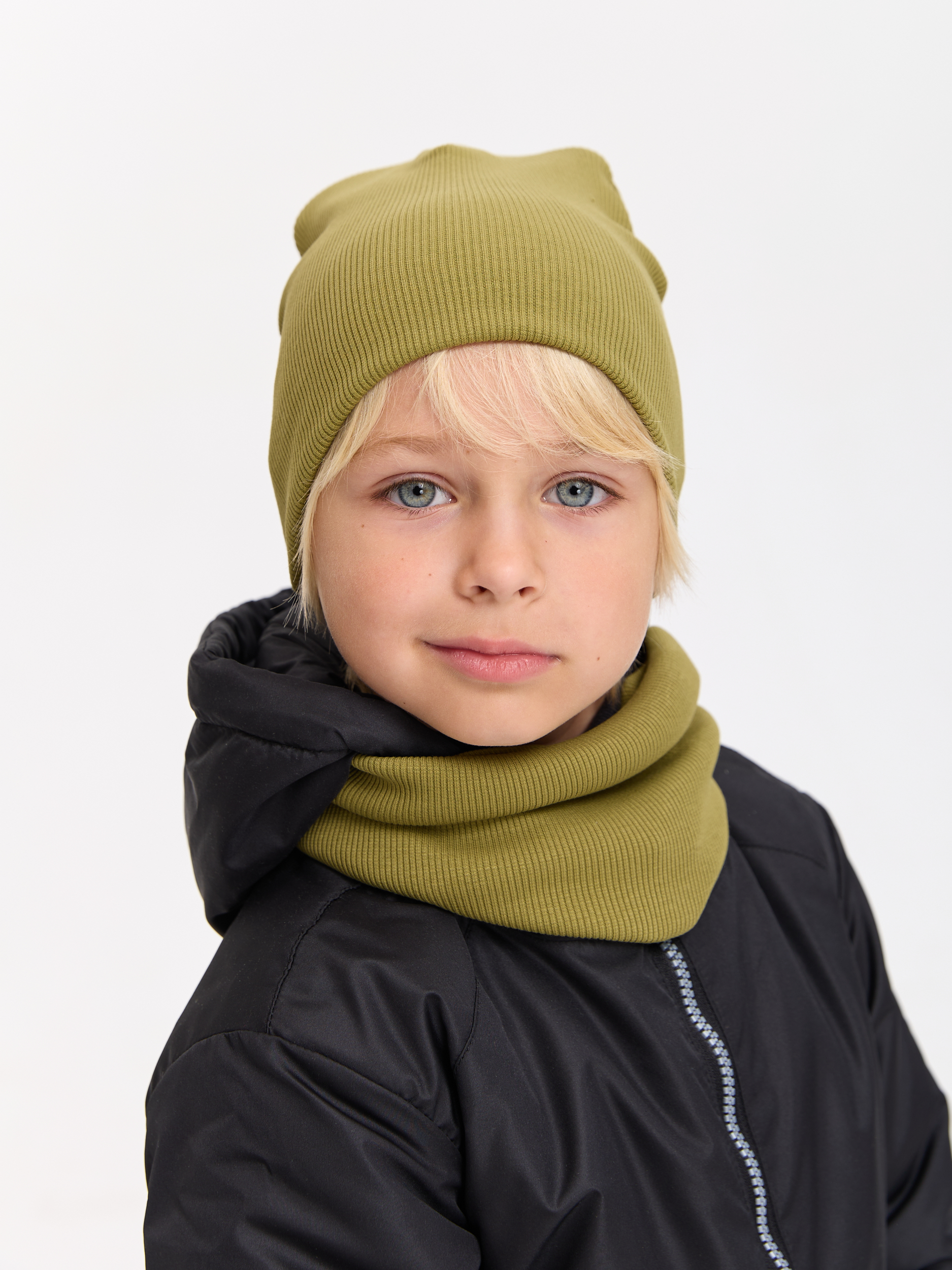 Шапка и снуд Лапушка 0258 хаки - фото 1