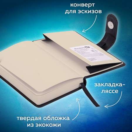 Скетчбук для рисования BRAUBERG блокнот для скетчинга 80 листов 9x14 см