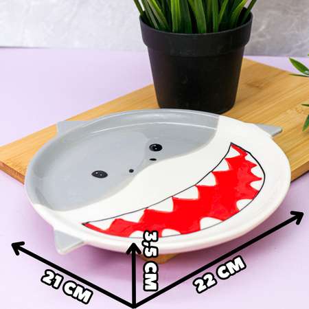 Тарелка керамическая iLikeGift Shark plate