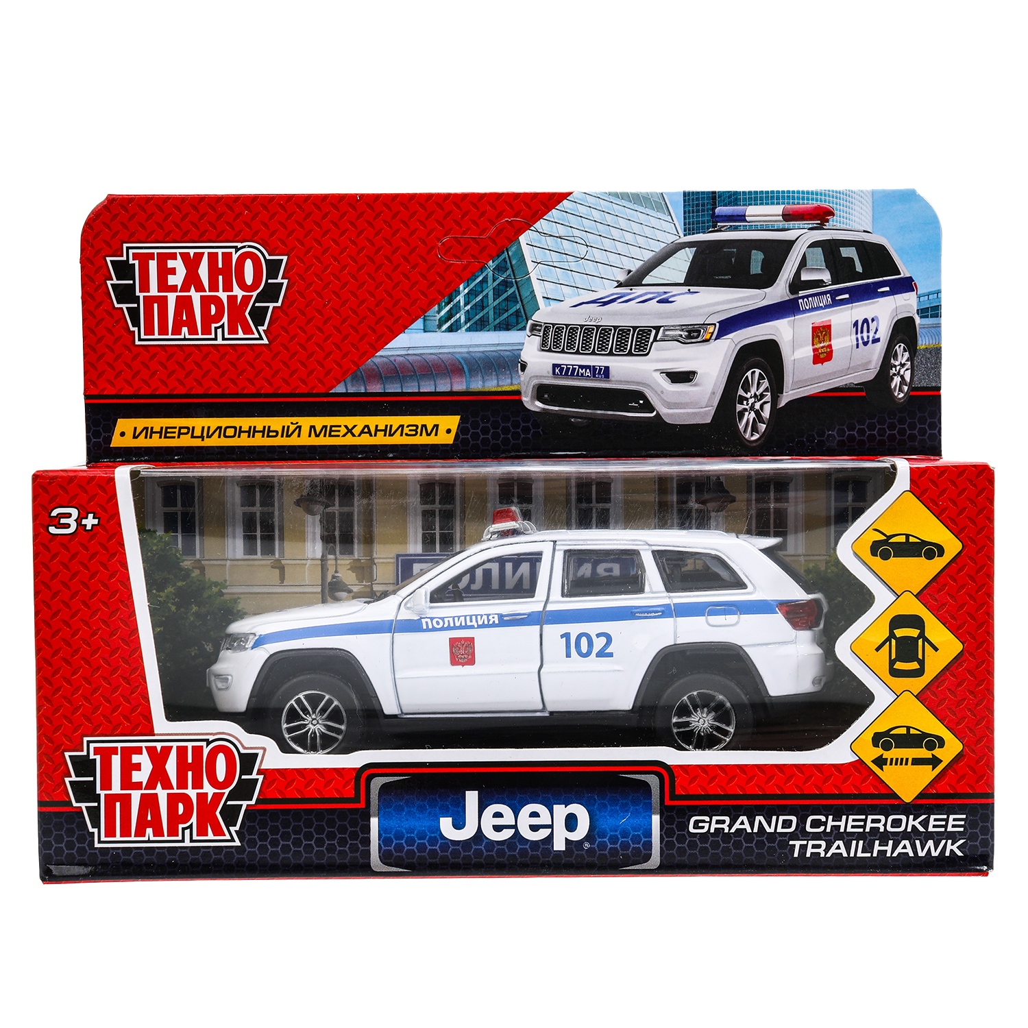 Полицейская машина Технопарк Jeep Grand Cherokee 378272 - фото 3