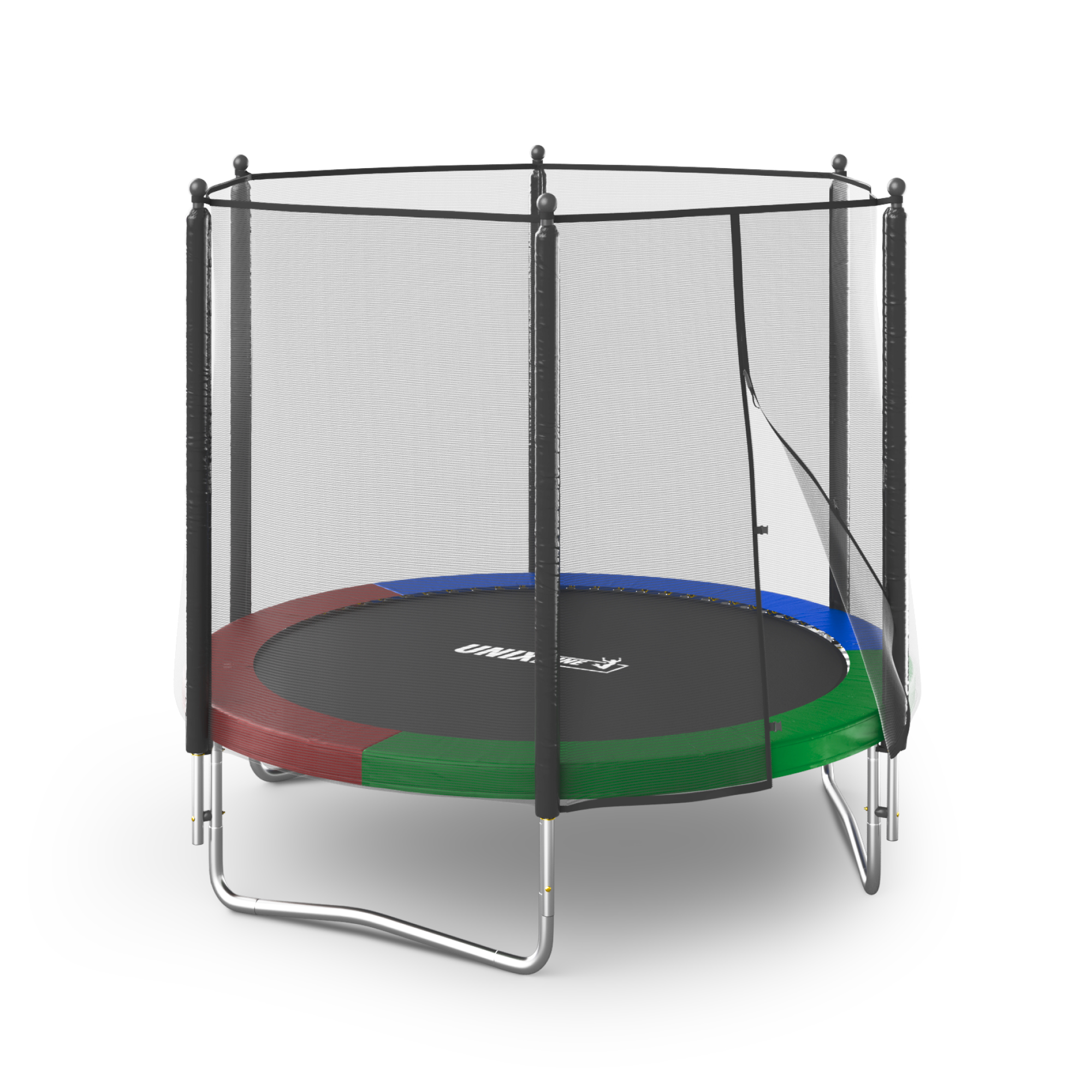 Батут каркасный Simple 8 ft UNIX line Color с внешней защитной сеткой общий диаметр 244 см до 140 кг - фото 18