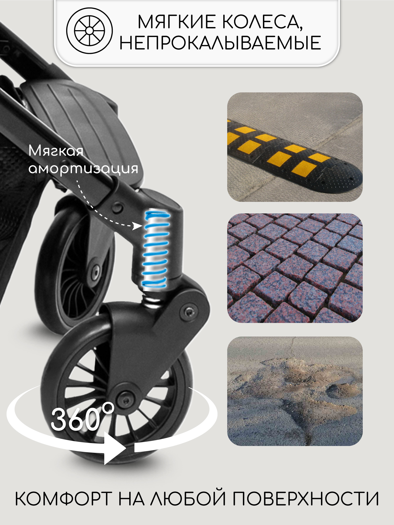 Коляска прогулочная Amarobaby Voyager синий - фото 4