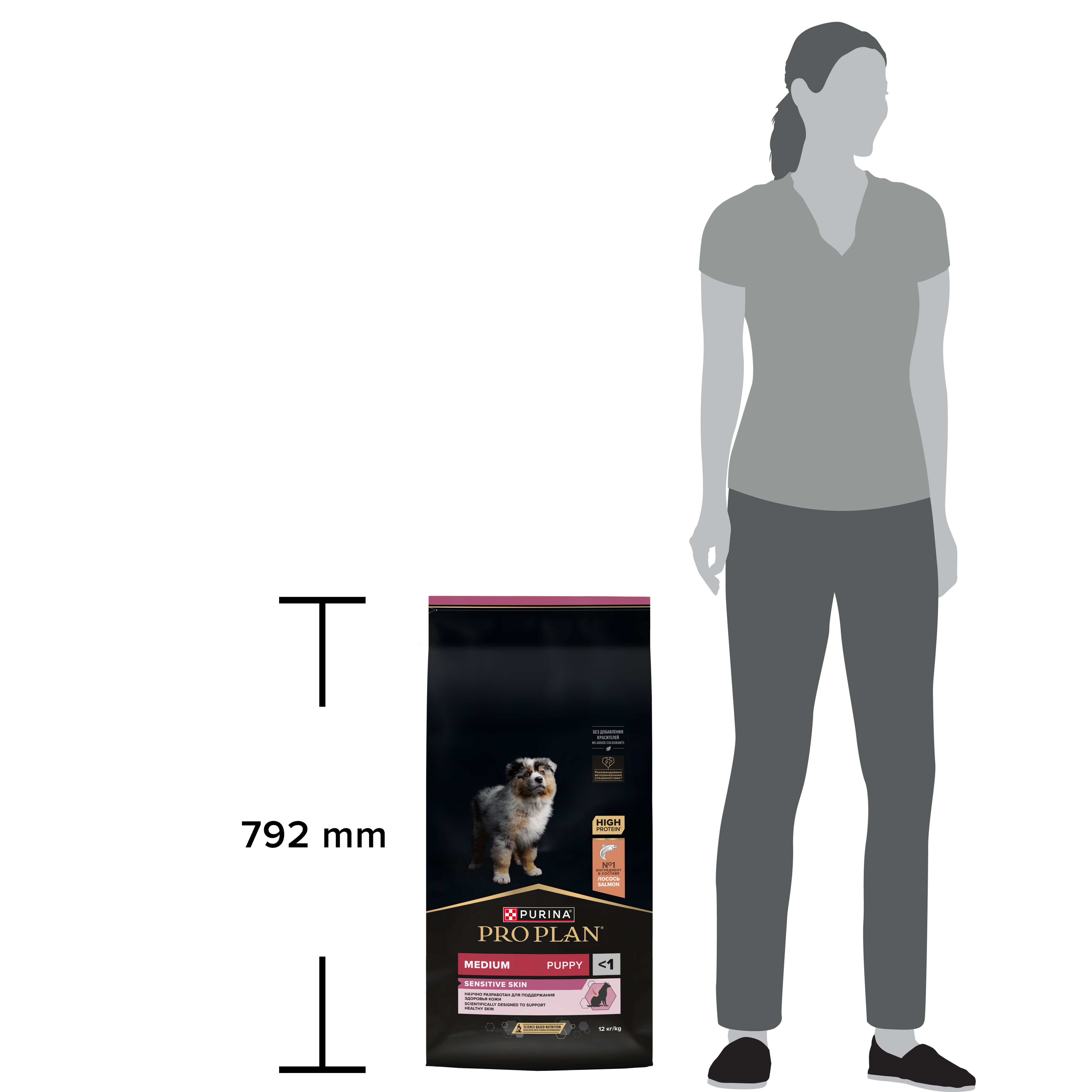 Корм для щенков PRO PLAN средних пород с чувствительной кожей с комплексом Optiderma лосось с рисом 12кг - фото 11