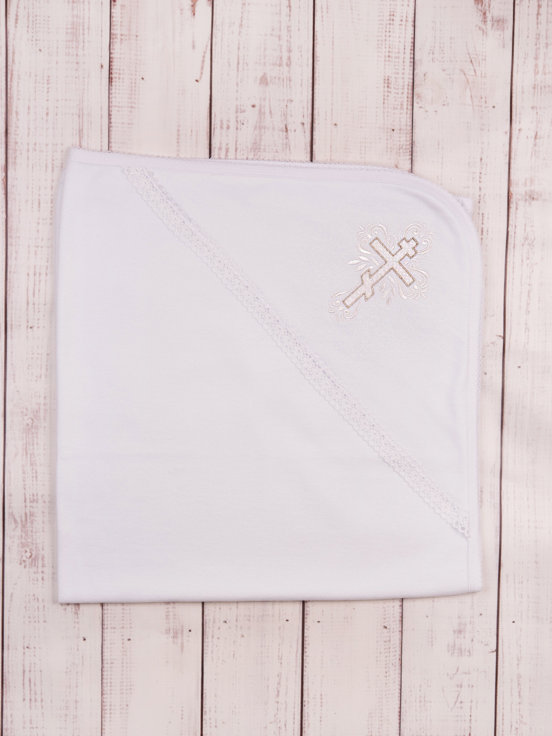 Пелёнка Совенок Дона крестильная трикотаж 80х80 см - фото 1