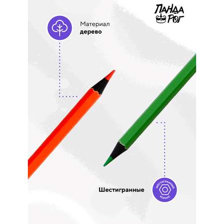 Карандаши цветные ПАНДАРОГ 6 шт.