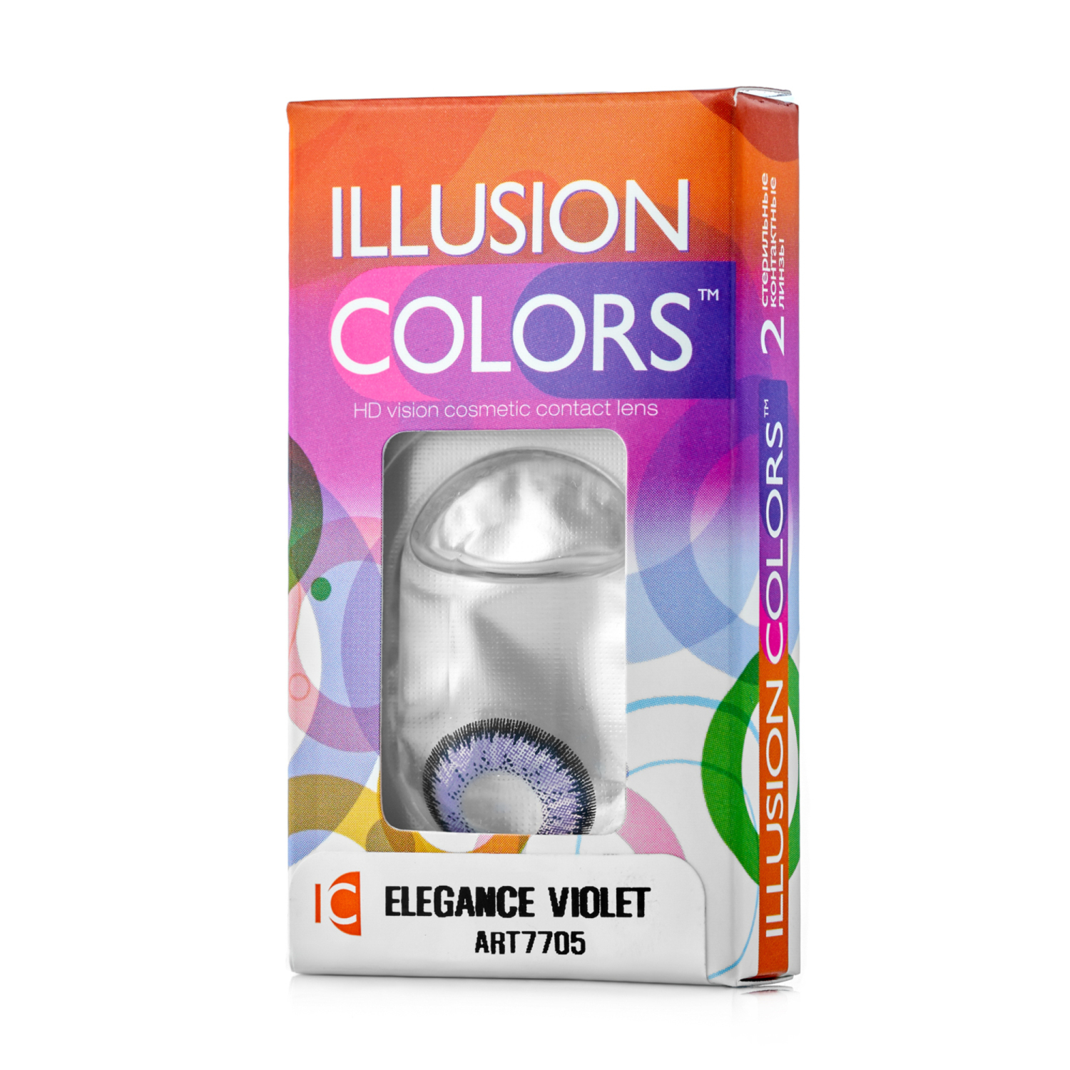 Контактные линзы ILLUSION colors elegance violet на 3 месяца -1.00/14/8.6 2 шт. - фото 1