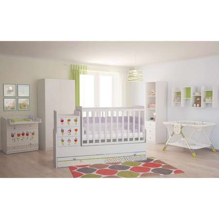 Комод Polini kids Simple 1580 Сонные котята Белый