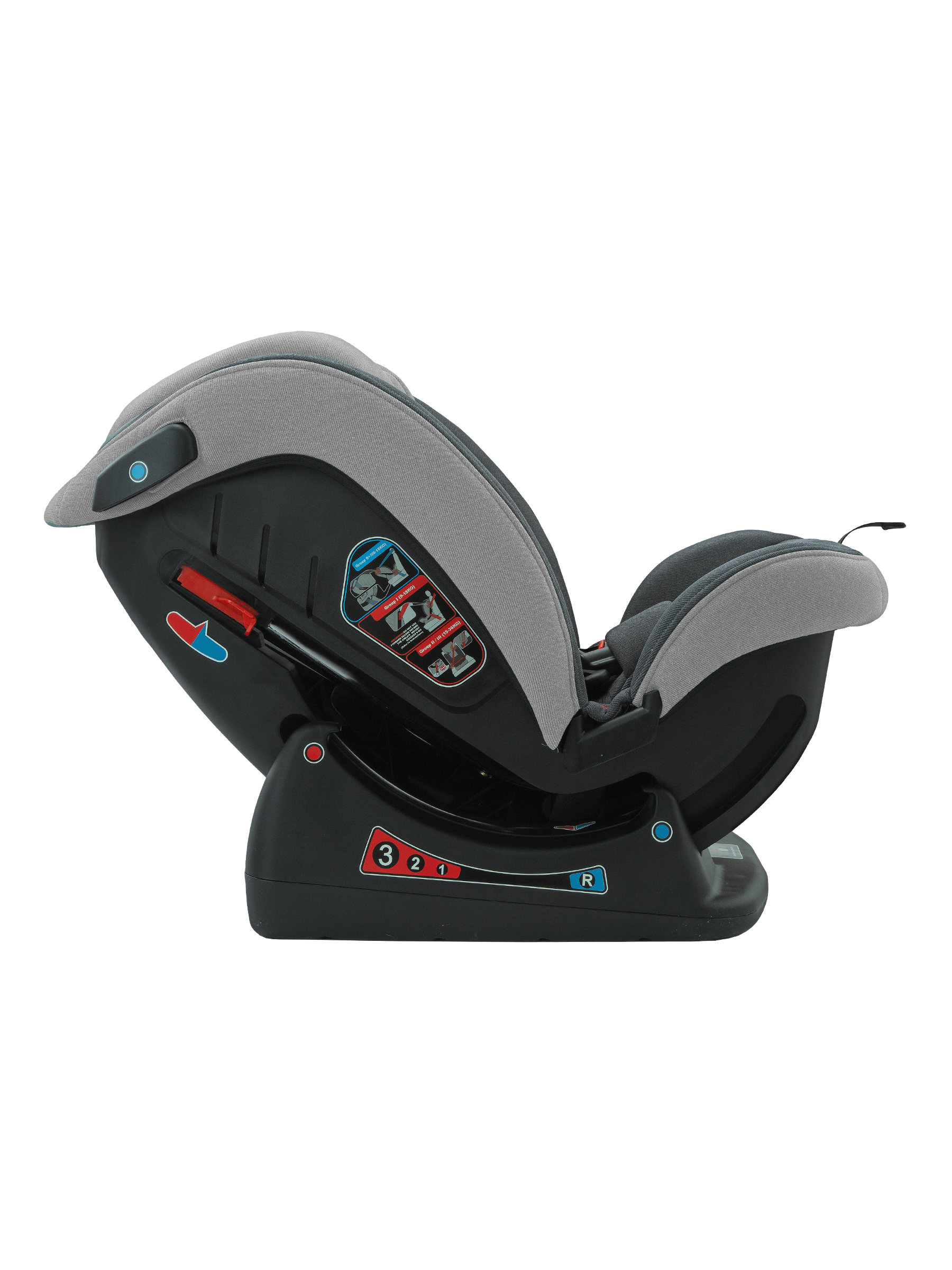 Автокресло Indigo Reflex светло-серый, серый 0+/1/2/3 (0-36 кг) - фото 14