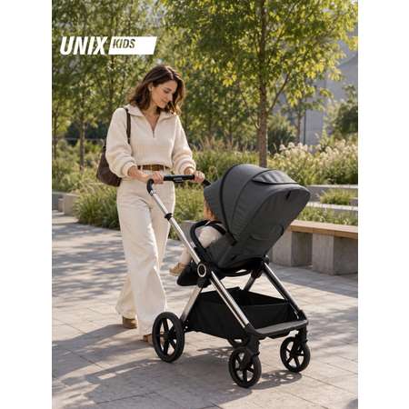 Коляска прогулочная UNIX Kids серый