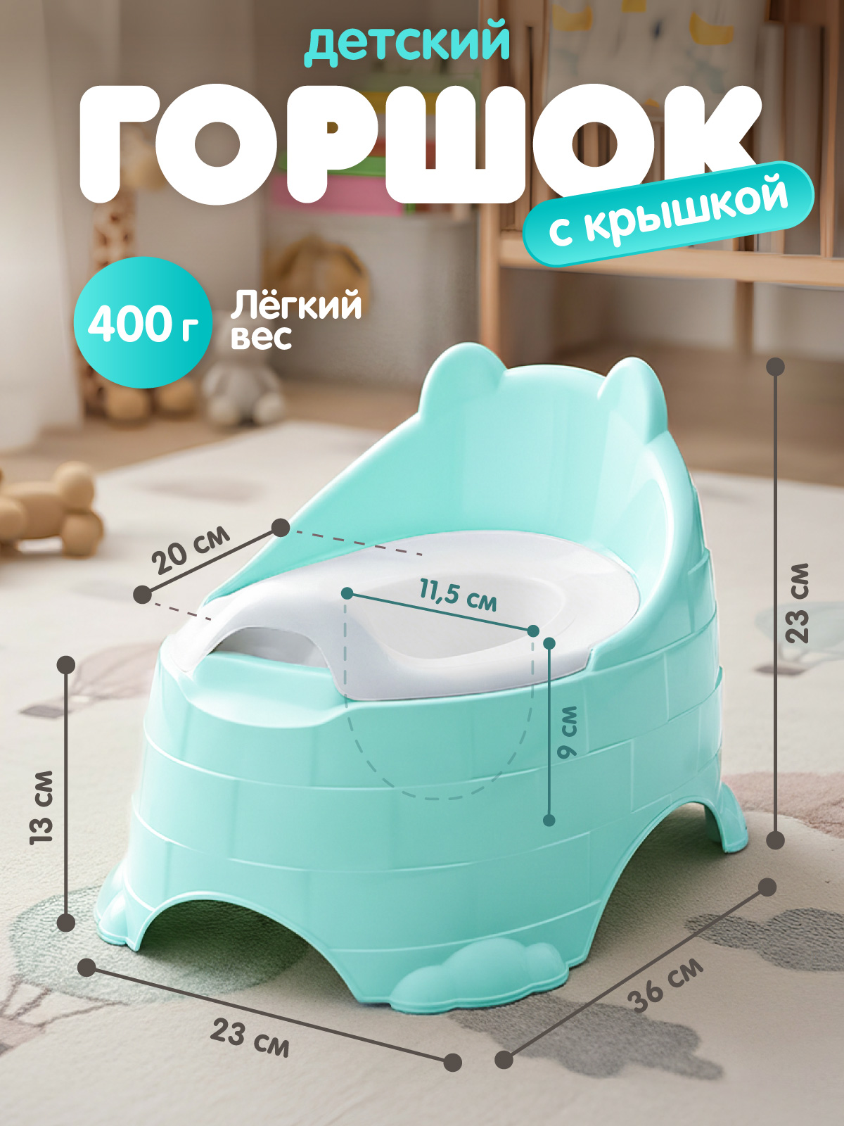 Горшок Компания Друзей голубой голубой - фото 6