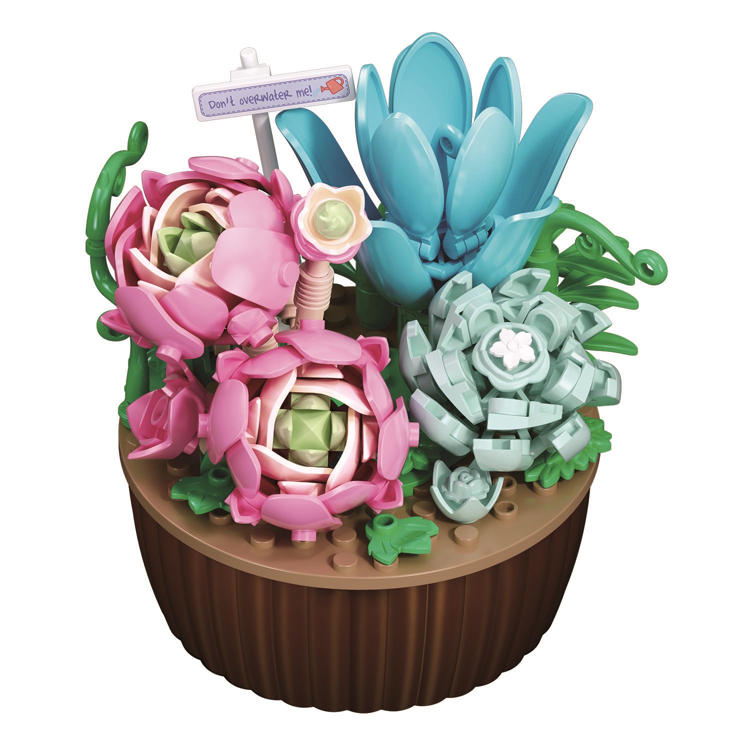 Конструктор SLUBAN Фиолетовые суккуленты - фото 1