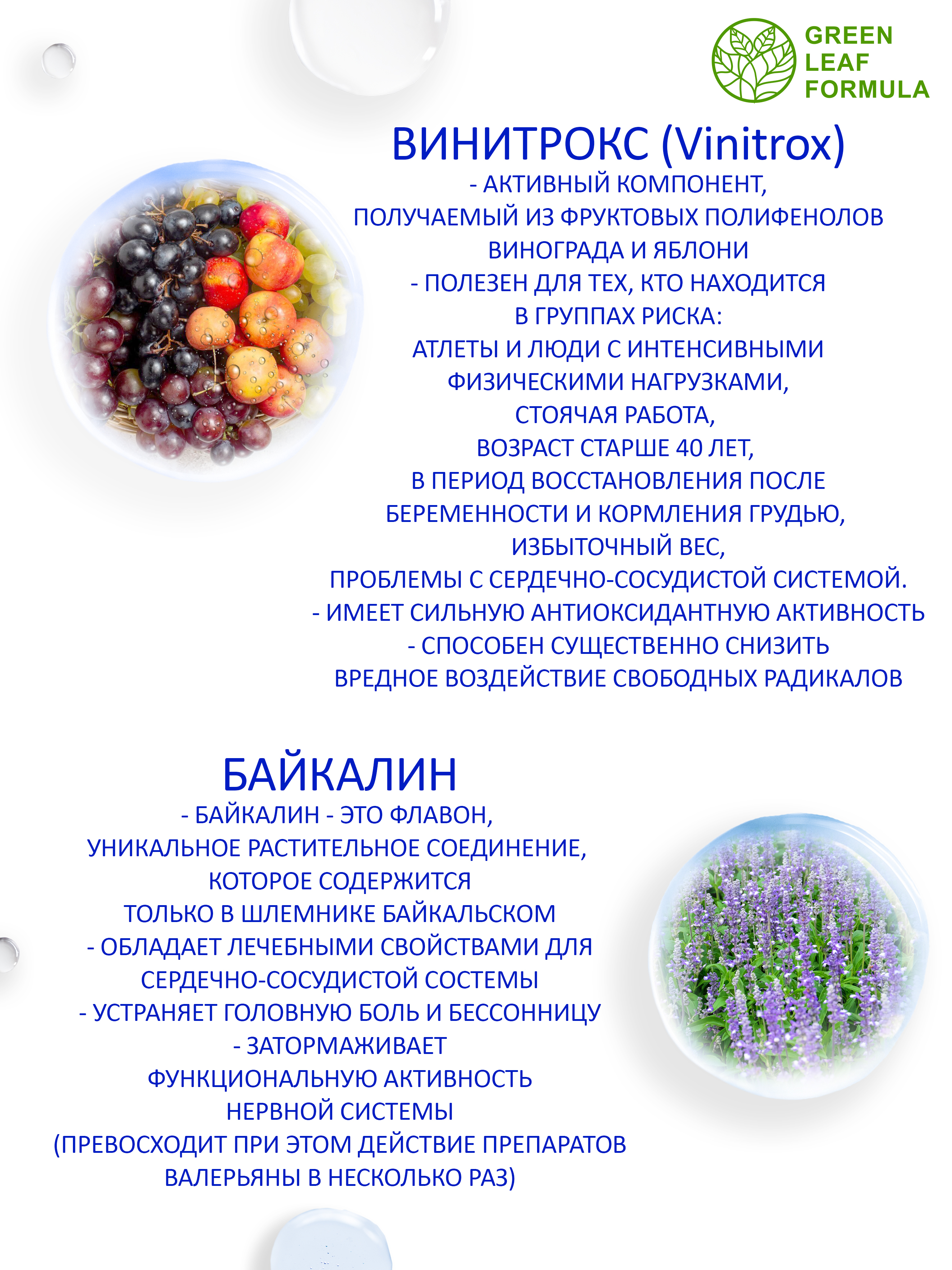 Витамины для сердца и сосудов Green Leaf Formula для мозга и нервной системы для спорта 790 мг 60 капсул - фото 4