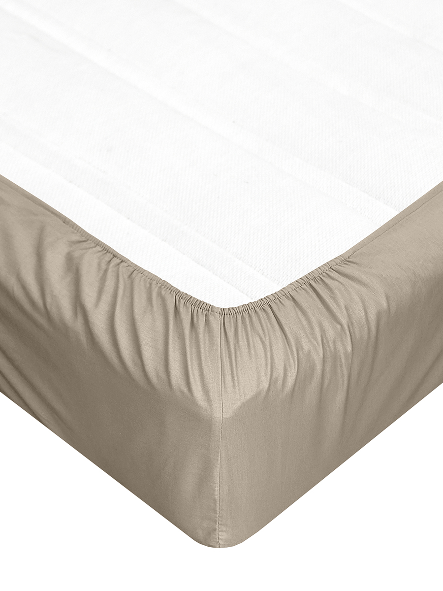 Простыня BRAVO поплин кофе 180 x 200 см на резинке 1 шт. - фото 5
