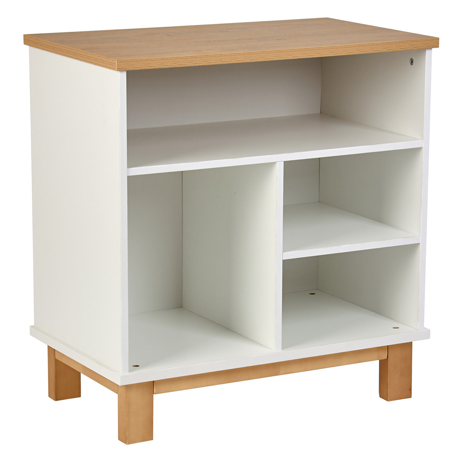 Комод для игрушек и книг Polini kids Белый-натуральный - фото 4