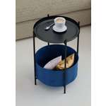 Стол журнальный LAVARIS Элдэй CUBA DENIM синий/черный муар