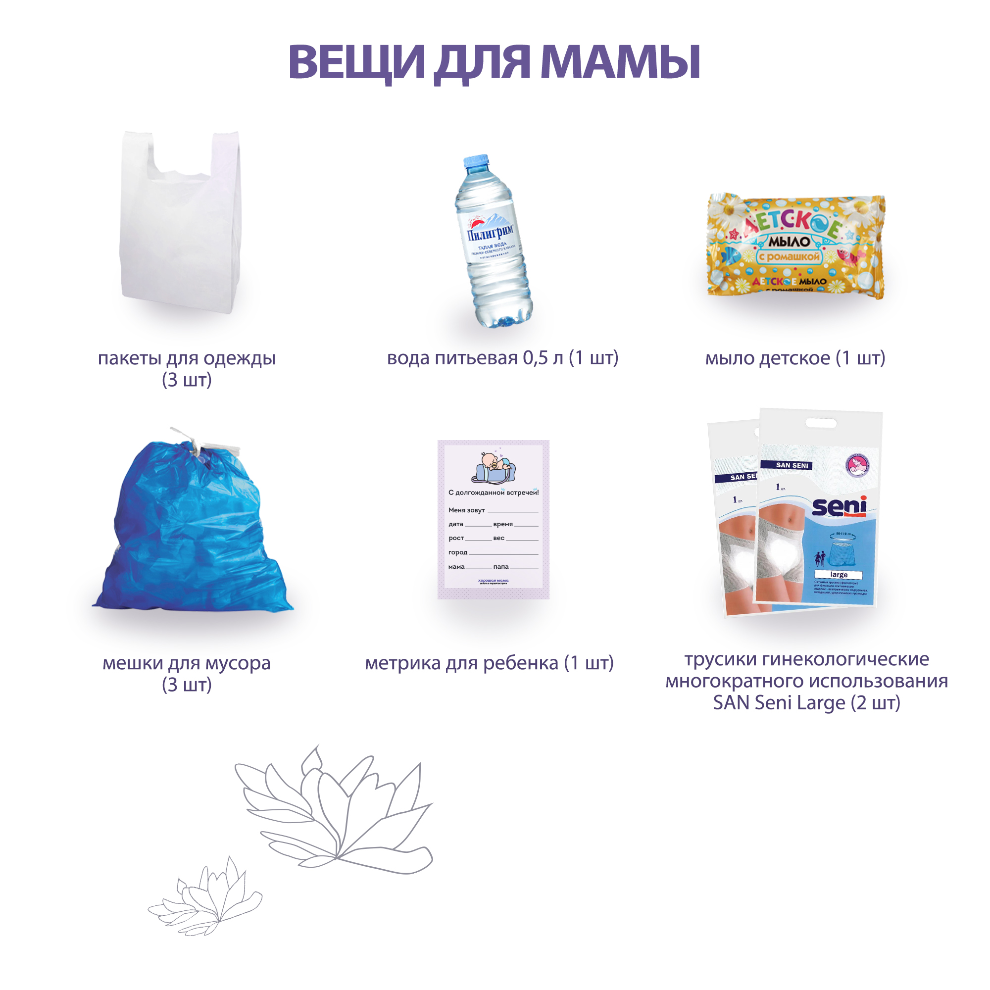 Готовая сумка в роддом Хорошая Мама Стандарт 56 предметов розовая - фото 9