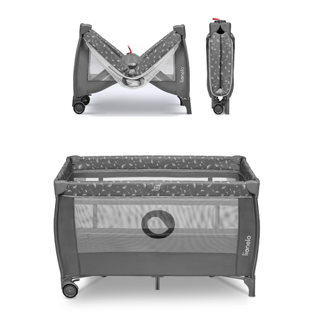 Манеж Lionelo Stefi Plus Grey White