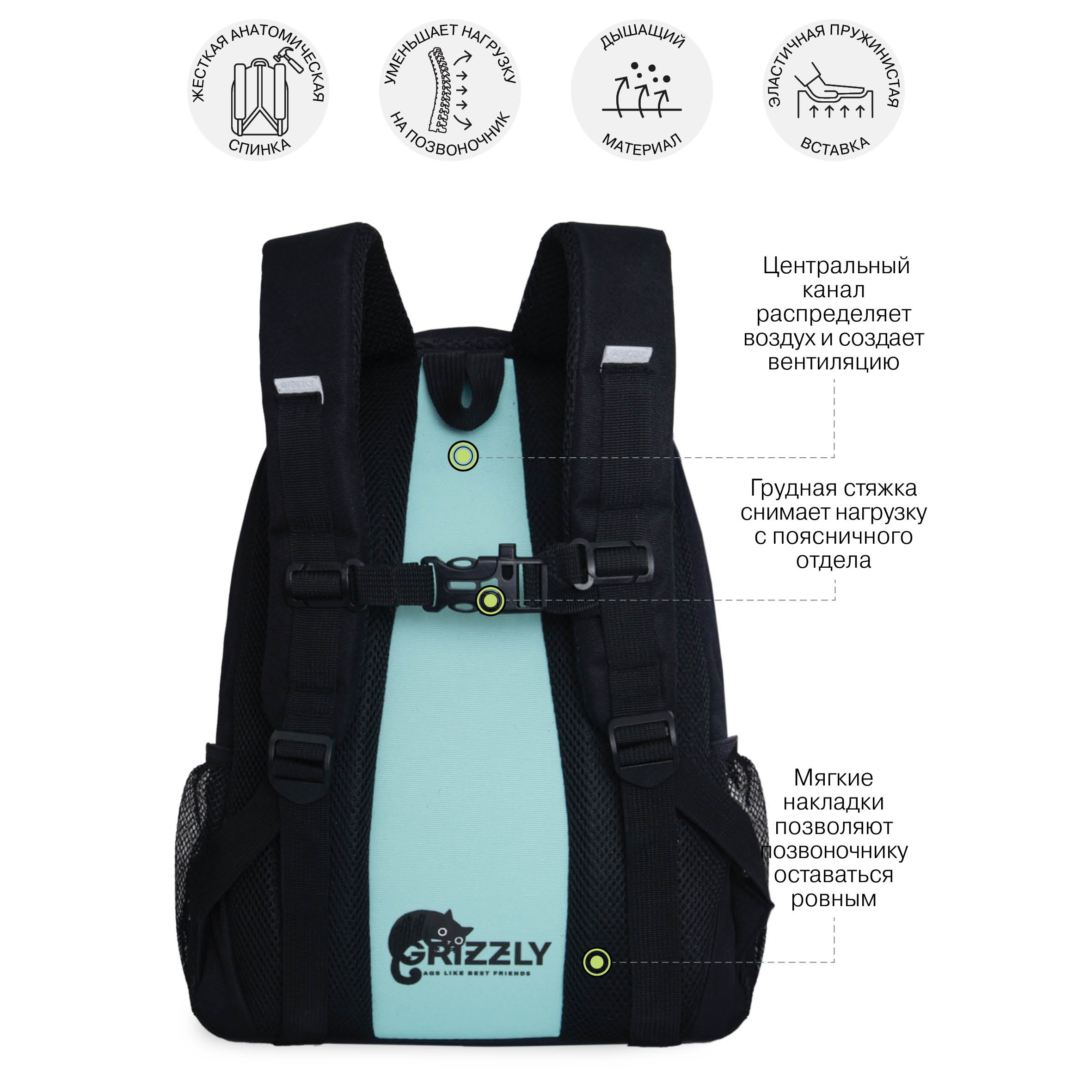 Рюкзак Grizzly для девочки - фото 7