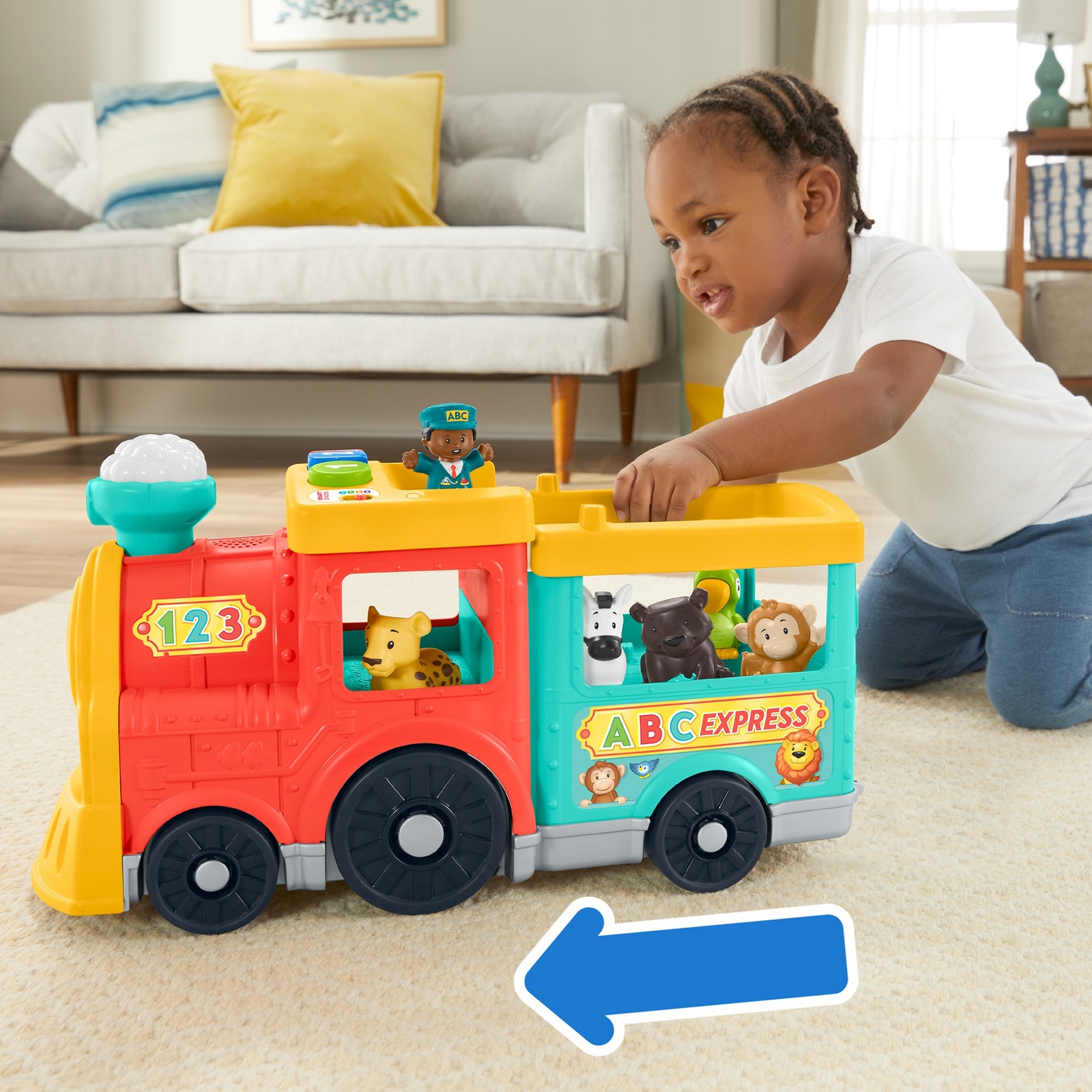 Экскаватор Fisher Price Little People АБВ-экспресс - фото 23