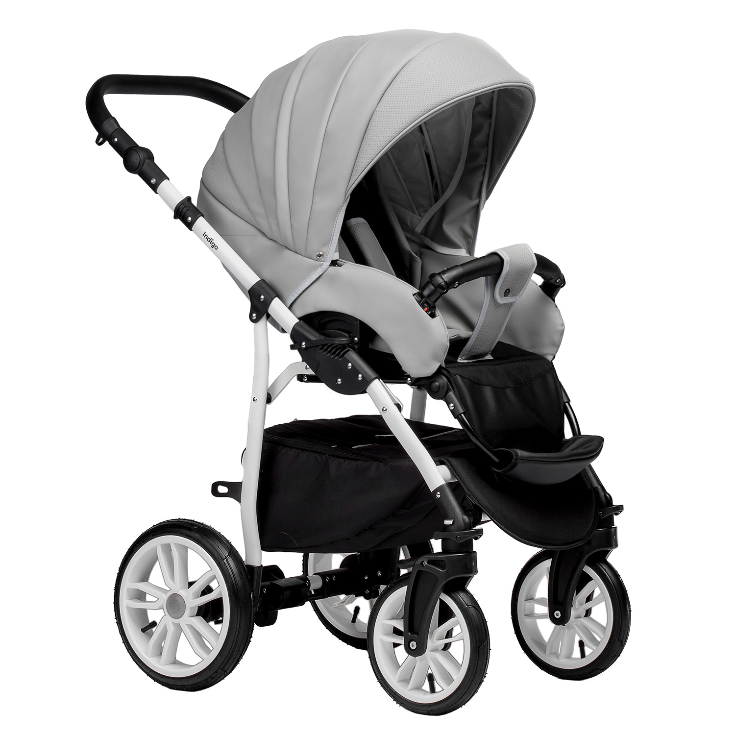 Коляска 2в1 Indigo Special 04 серый - фото 3