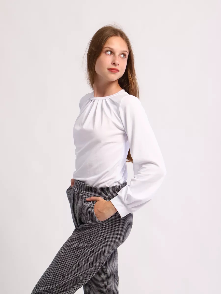 Лонгслив ЛАДОШКИ Лонгслив Амелия белый - фото 11