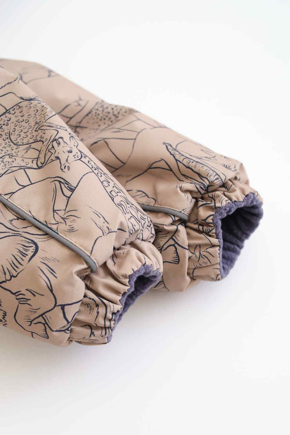 Парка MINIDINO В-К-034/ДПарка детская еврозима принт Сафари темно-бежевый - фото 5