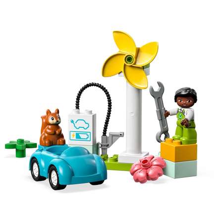 Конструктор LEGO DUPLO Турбина и электромобиль блочный