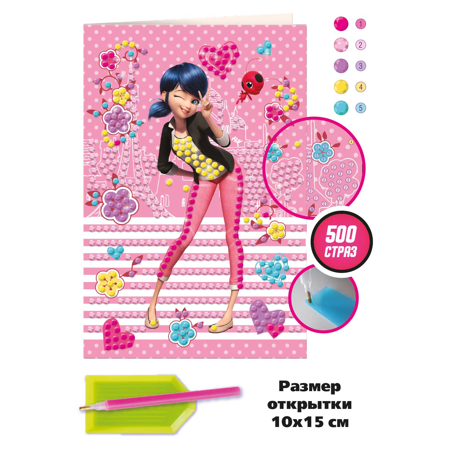 Алмазная мозаика Леди Баг и Супер Кот Алмазная мозаика 500 страз - фото 2