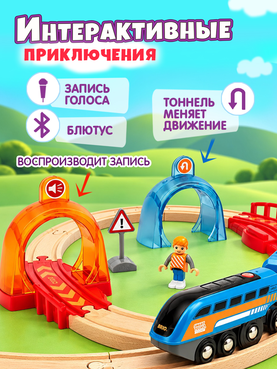 Набор железнодорожный Brio 46.5 см 33974 - фото 2