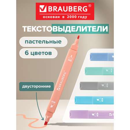 Текстовыделители Brauberg 6 шт.