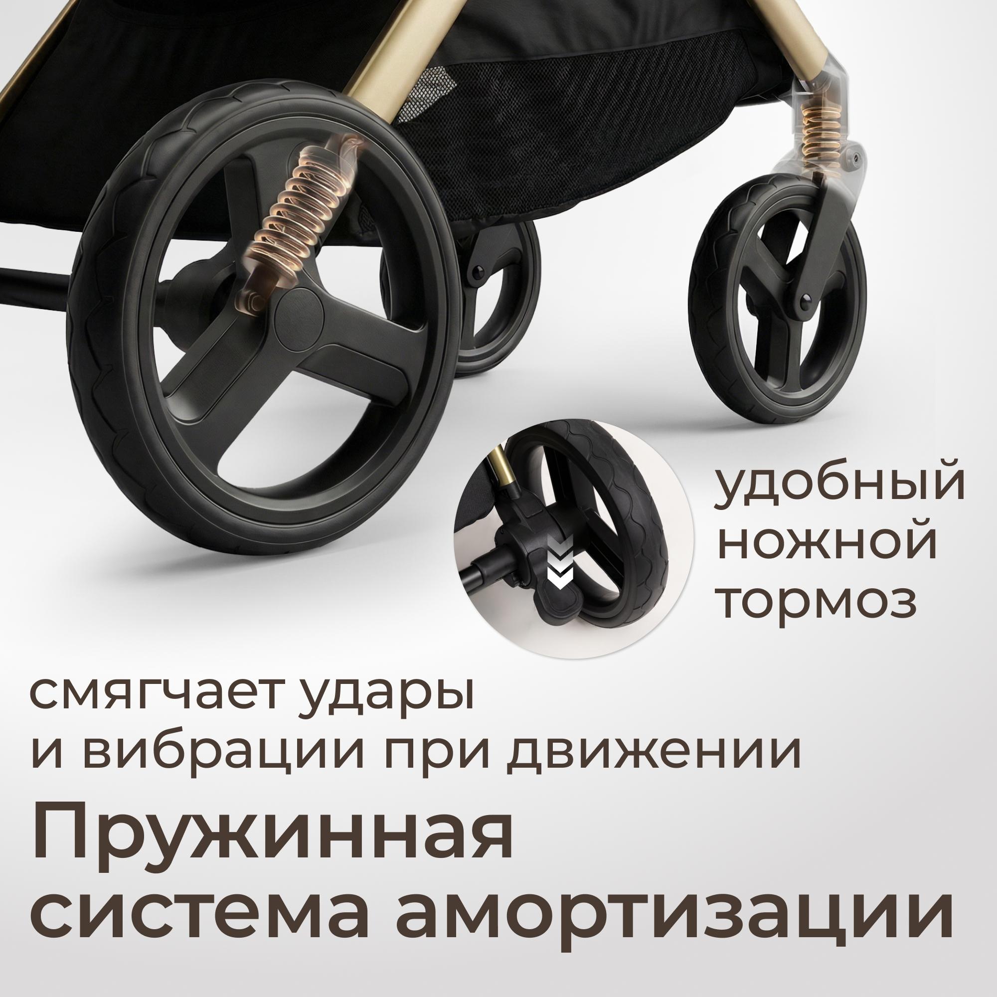 Коляска прогулочная UNIX Kids Vento с нагрузкой до 22 кг зеленый - фото 4