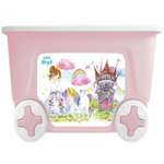 Ящик для игрушек PLASTIC REPABLIC baby на колесах с крышкой пластиковый 50 л