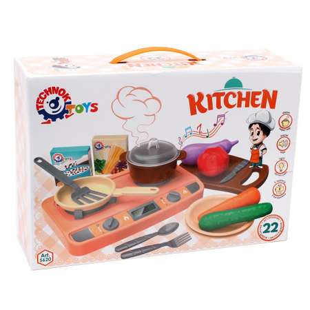 Игрушка S+S чайник, посуда, продукты