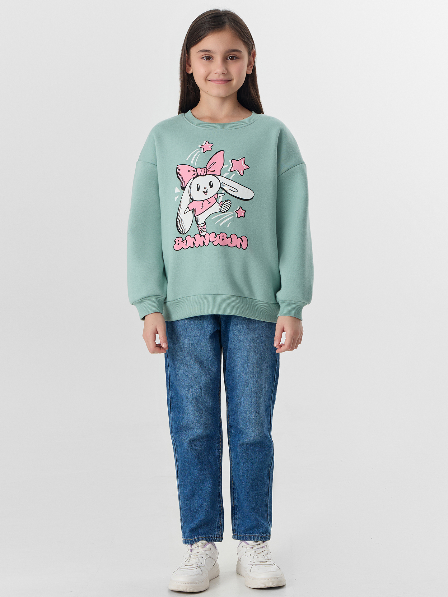 Свитшот Mark Formelle (Марк Формэль) 127958/шалфей +печать1 - фото 3